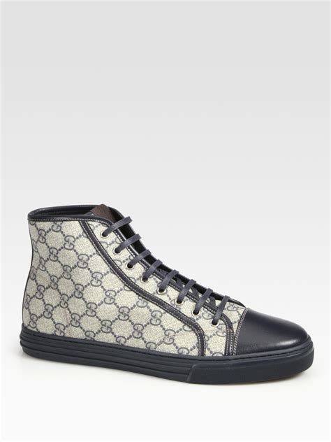 blue gucci high top sneakers|Gucci high tops for men.